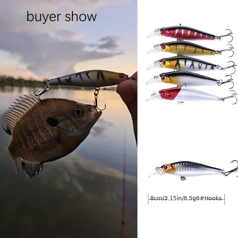 56-Piece Topwater Minnow Fishing Lures Kit - High-Performance Artificial Tackle with Realistic Crank Baits for Guaranteed Catch - Ideal for All Fish Species, Perfect for Beginners and Pros!