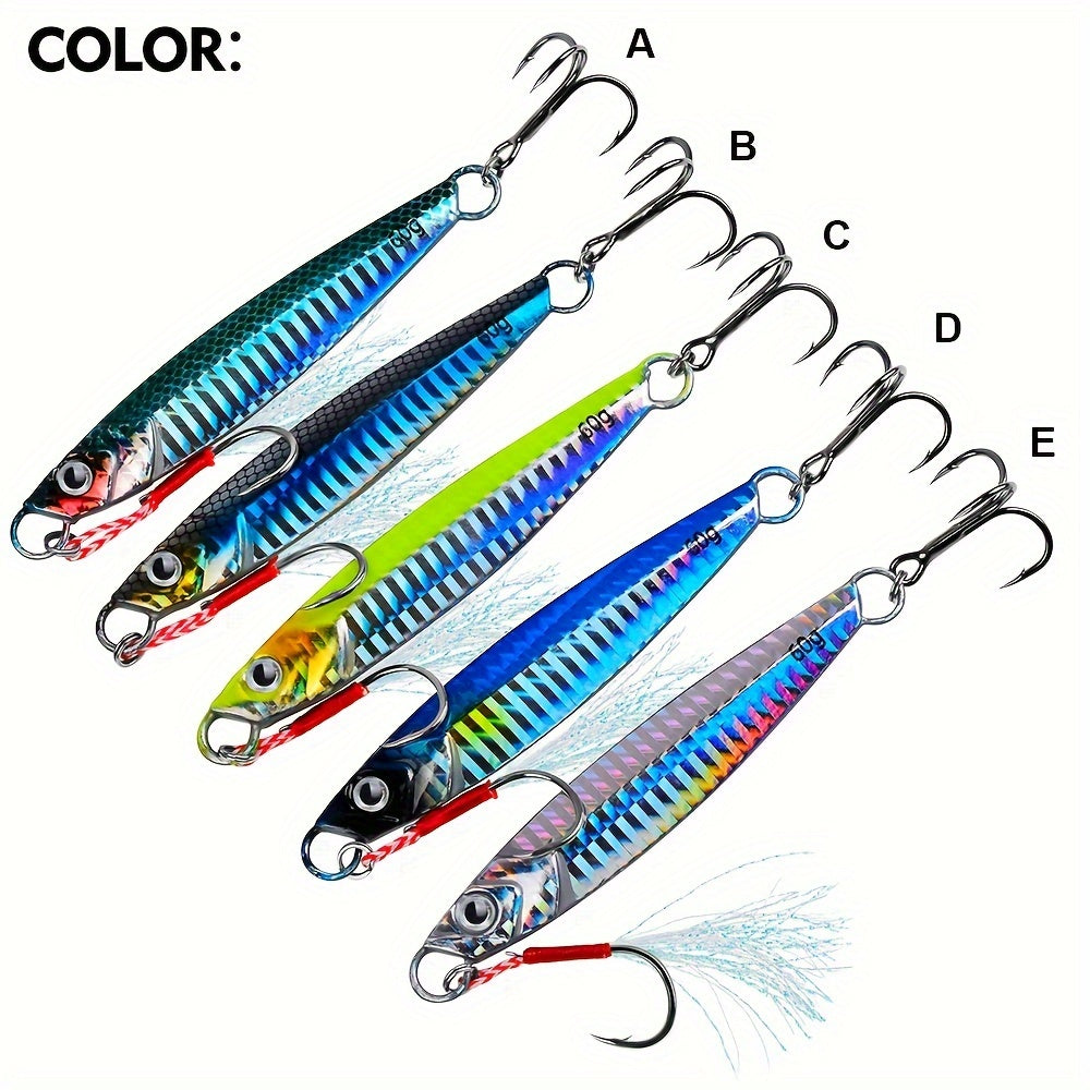 17g-60g PROBEROS Premium Metal Jig Fishing Lure - Versatile Sizes for Bass, Trout & More with Long Casting Distance