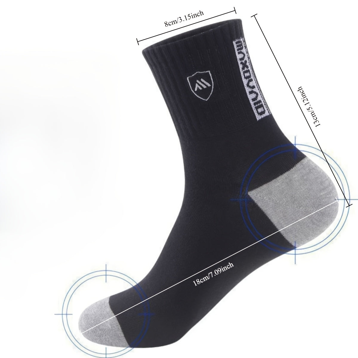 5 Pairs of Men's Comfortable Tube Socks, Men's Athletic Socks - Soft, Breathable, Ideal for Home and Outdoor Wear, Suitable for All Seasons Version