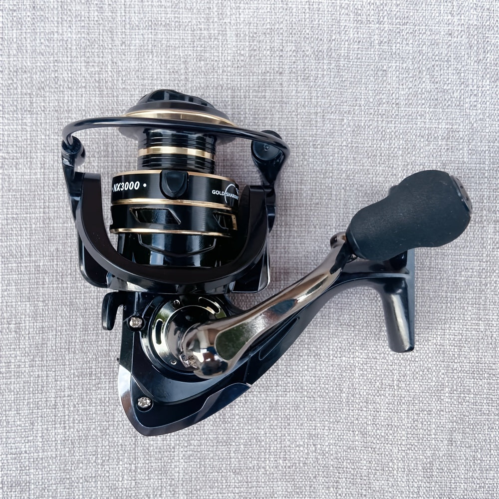 1pc 14 Ball Bearings Two Colors Metal Spinning Fishing Reel For Long Casting & Freshwater Fishing
