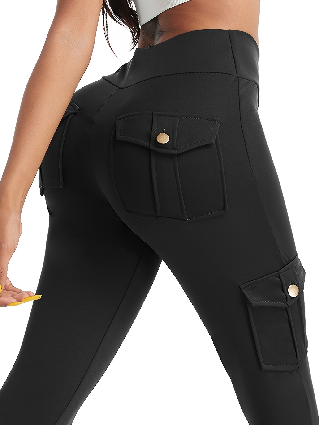 High-Waist Yoga Leggings with Multiple Pockets – Soft, Stretchy & Stylish for Running, Gym, and Everyday Wear