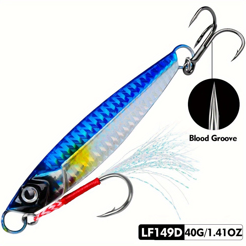 17g-60g PROBEROS Premium Metal Jig Fishing Lure - Versatile Sizes for Bass, Trout & More with Long Casting Distance