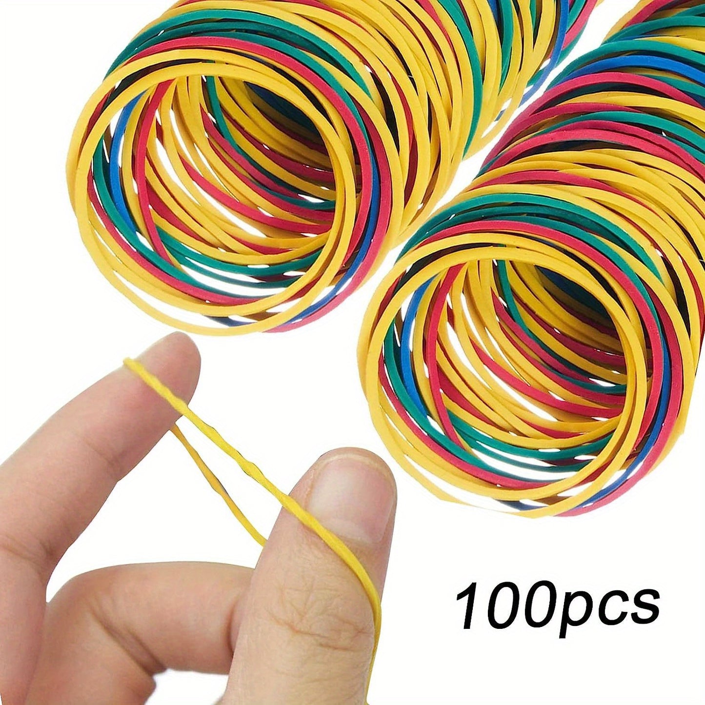 100/200Pcs Multicolor Rubber Bands 38mm Diameter For Office Supplies School Home Elastic Band