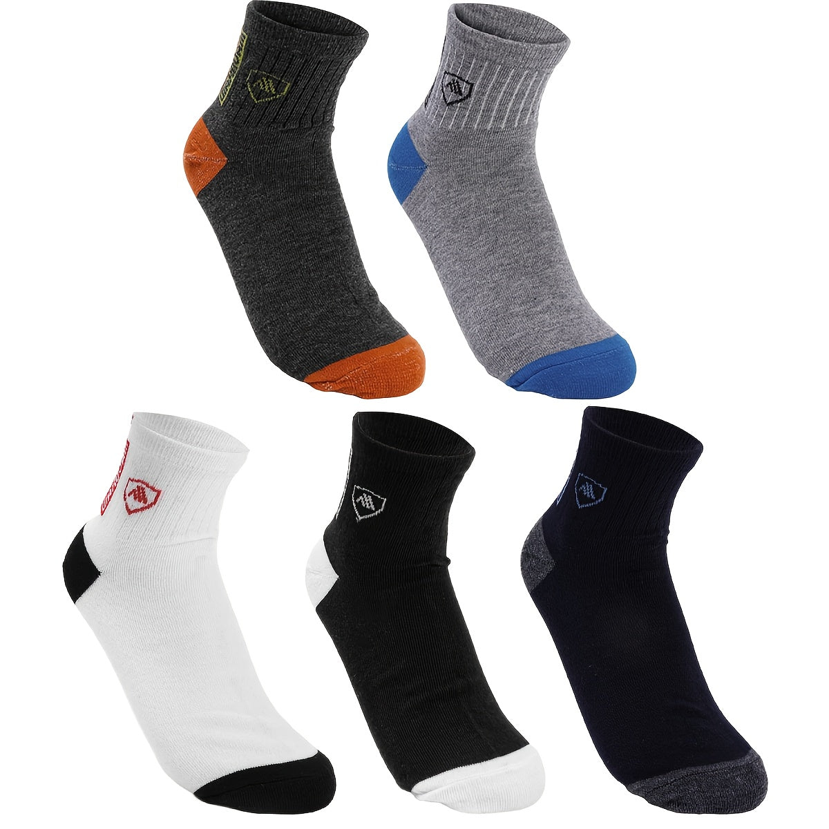 5 Pairs of Men's Comfortable Tube Socks, Men's Athletic Socks - Soft, Breathable, Ideal for Home and Outdoor Wear, Suitable for All Seasons Version