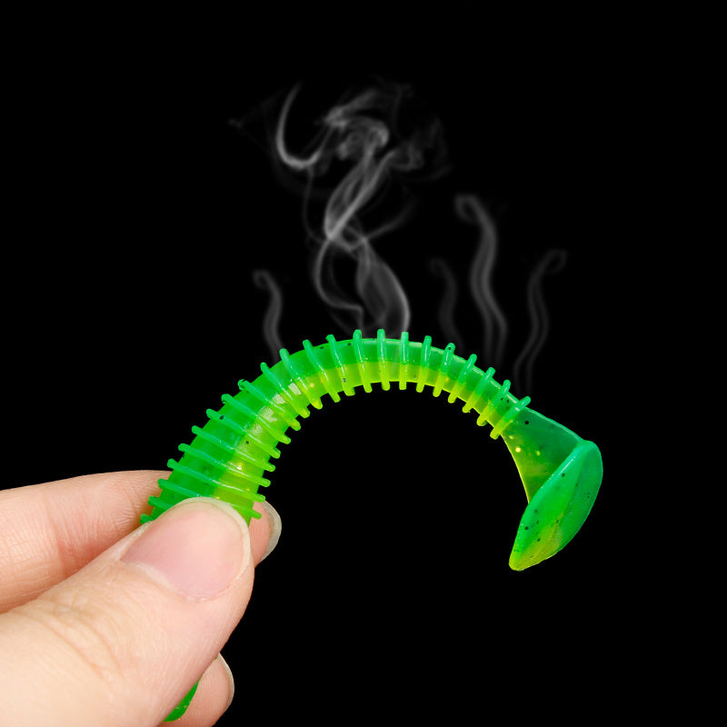 10pcs/Lot Soft Lures Silicone Worms Baits, Jigging Wobblers Fishing Lures, Artificial Swimbaits For Bass Carp Tackle, 5cm 6cm 7.5cm