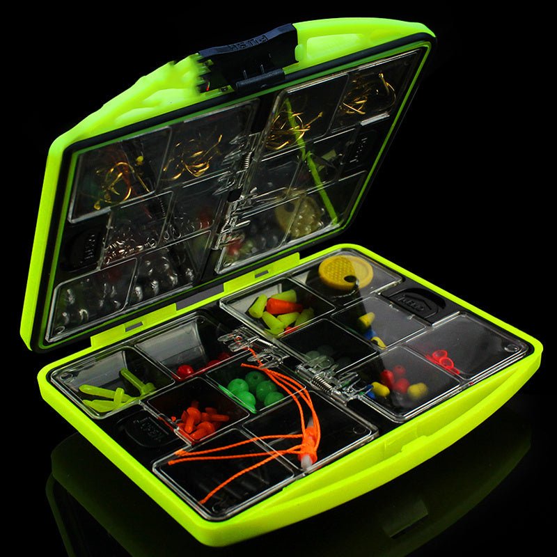 184pcs Double Layer Carp Fishing Tool Set - Bait Tackle Box, Surfcasting Lures, Swivel Jig, Lead Head Hooks & More!