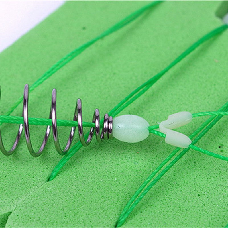 5pcs/set Premium Stainless Steel Double Hook Fishing Line with Barbed Carp Hooks and Bait Feeder Spring - Unleash Your Fishing Potential with Enhanced Catching Ability and Durability - Essential Accessories for Anglers