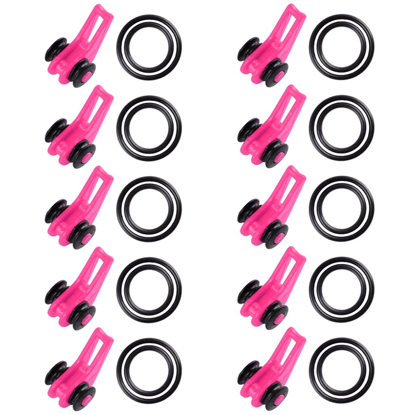 10pcs Durable ABS Fishing Hook Keepers - Compact & Secure Rod Holders for Efficient Outdoor Fishing, Black