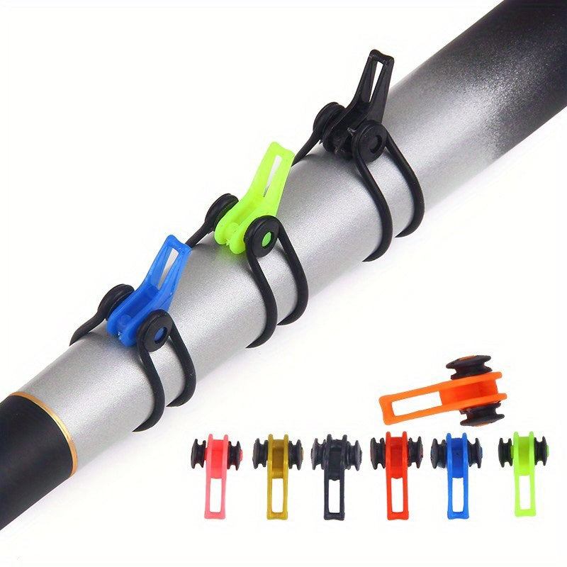 10pcs Durable ABS Fishing Hook Keepers - Compact & Secure Rod Holders for Efficient Outdoor Fishing, Black
