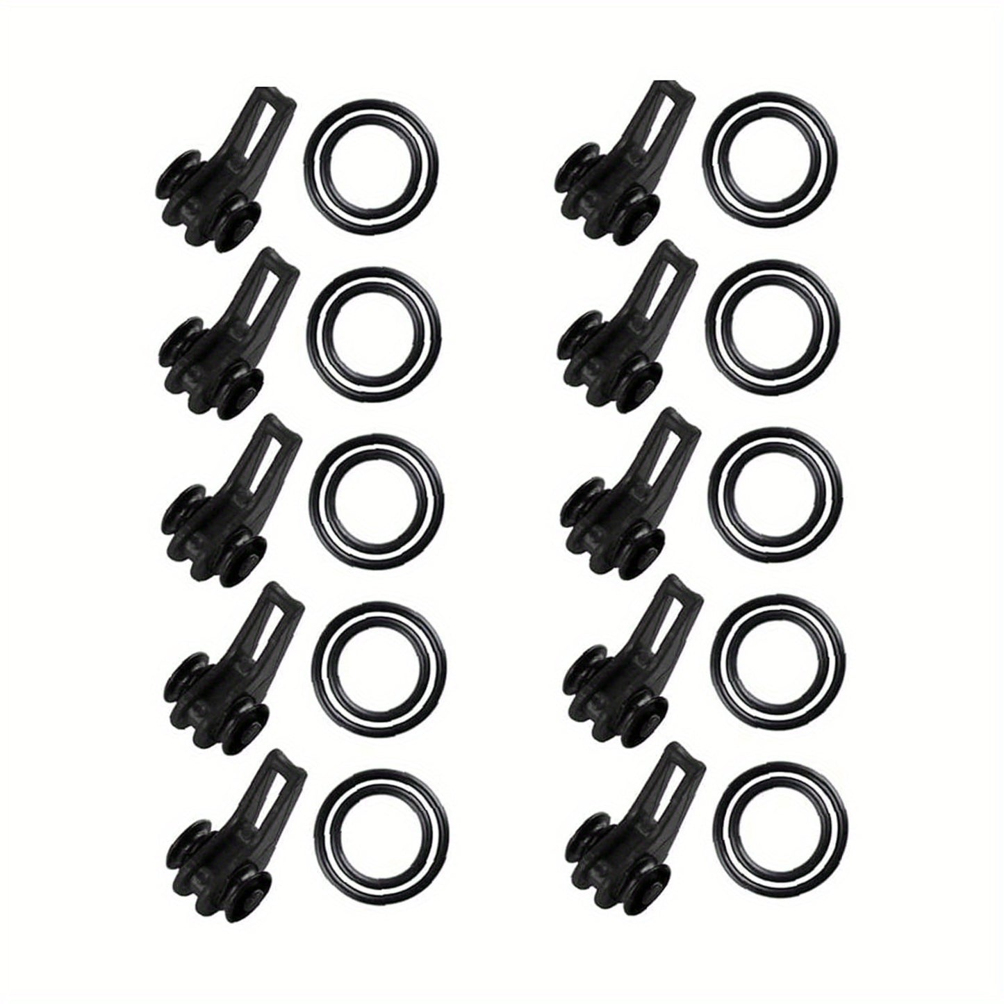 10pcs Durable ABS Fishing Hook Keepers - Compact & Secure Rod Holders for Efficient Outdoor Fishing, Black