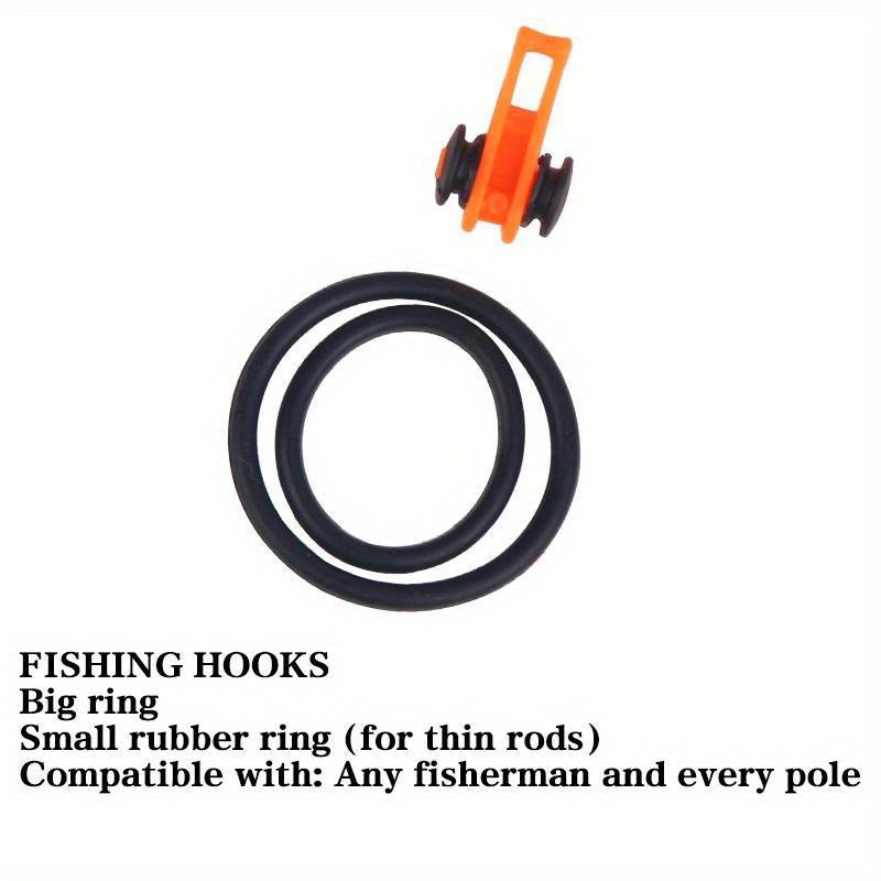10pcs Durable ABS Fishing Hook Keepers - Compact & Secure Rod Holders for Efficient Outdoor Fishing, Black