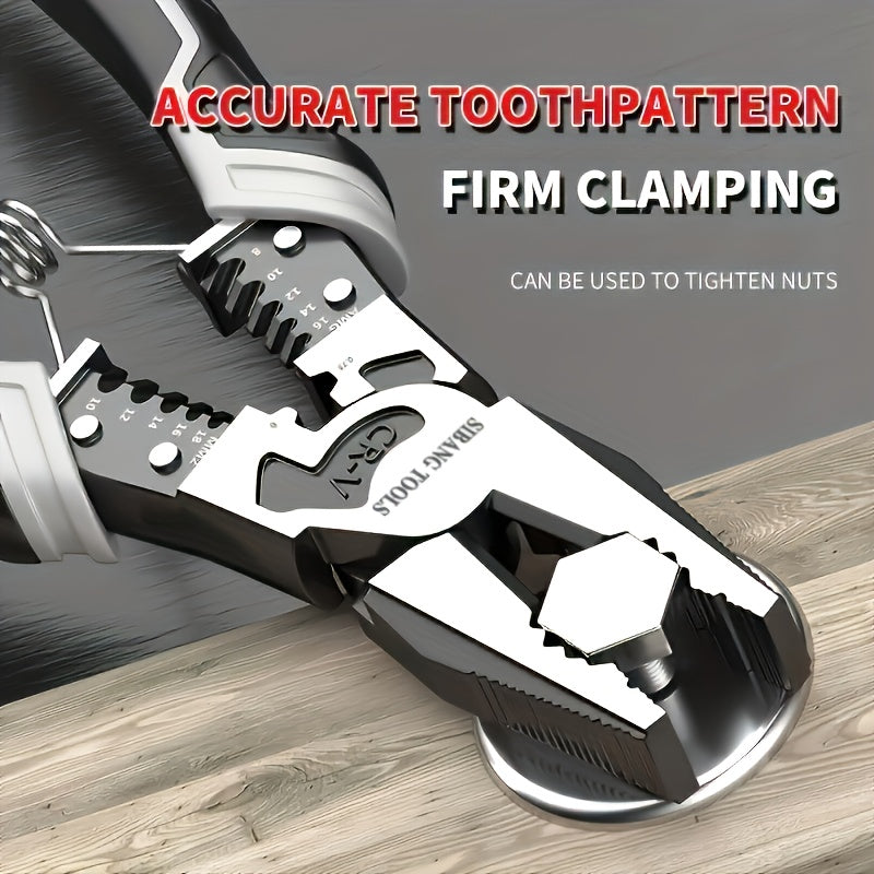 Multi-Function Combination Wire Cutter Pliers, Professional Hand Tool Automatic Wire Stripper Stripping Tools Wire Cutter, Industrial Grade Cutting Pliers With PVC Handle