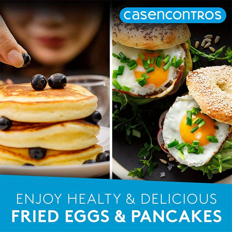 4-Hole Non-Stick Frying Pan with Maifan Stone Coating - Aluminum Handle, Perfect for Eggs, Pancakes, And More - Hand Wash Only, Induction Compatible, Kitchen Cookware | Modern Kitchenware | Durable Cookwar