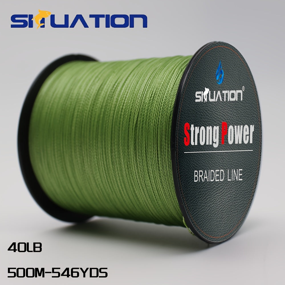 300/500M 4-Strand Multifilament PE Braided Fishing Line - Super Strong Anti-abrasion, Smooth Long Casting, 328/546YDS, 10/20/30/40/80LB (4.54/9.07/13.61/18.14/36.29KG) Pull, Durable and Reliable for Fishing Enthusiasts
