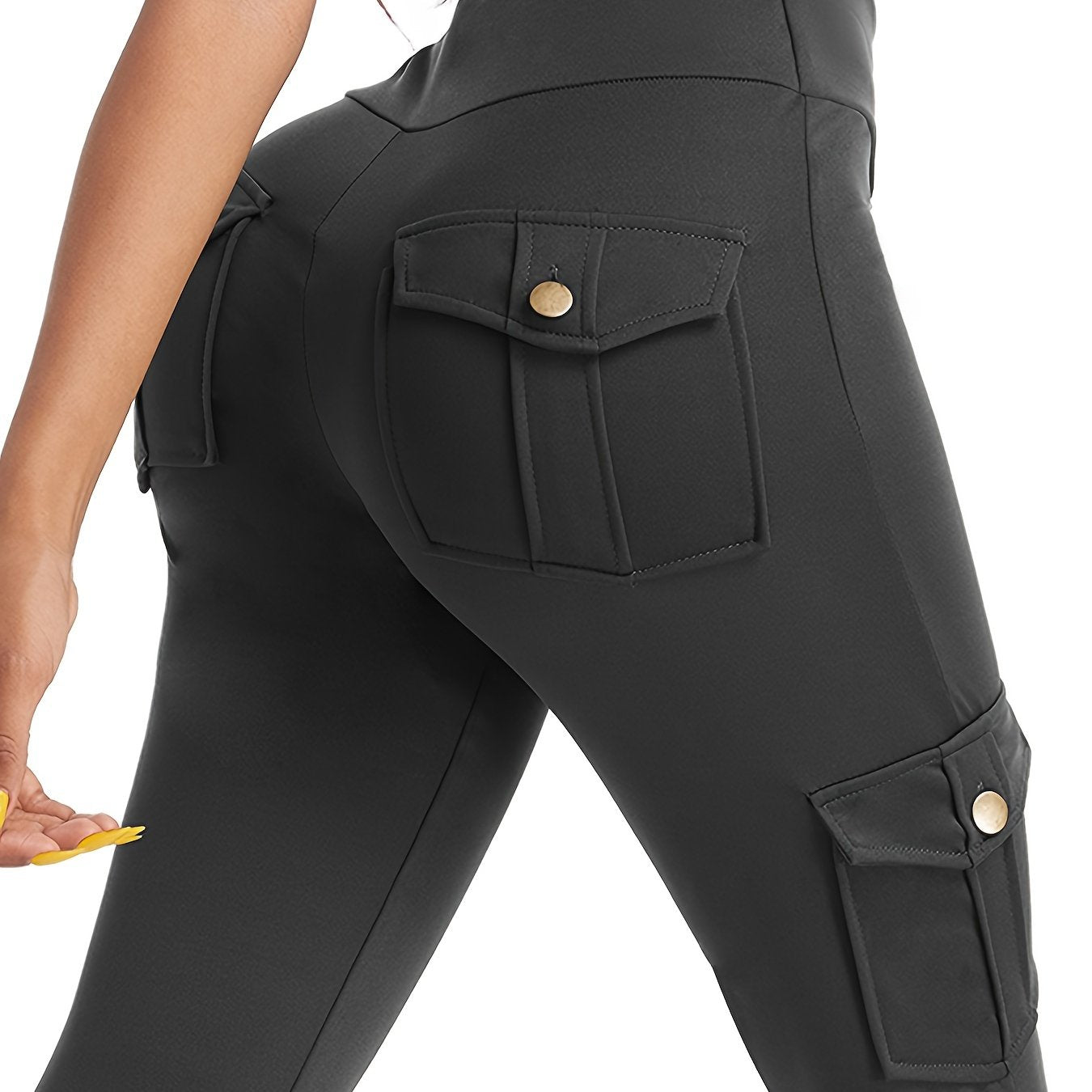 High-Waist Yoga Leggings with Multiple Pockets – Soft, Stretchy & Stylish for Running, Gym, and Everyday Wear