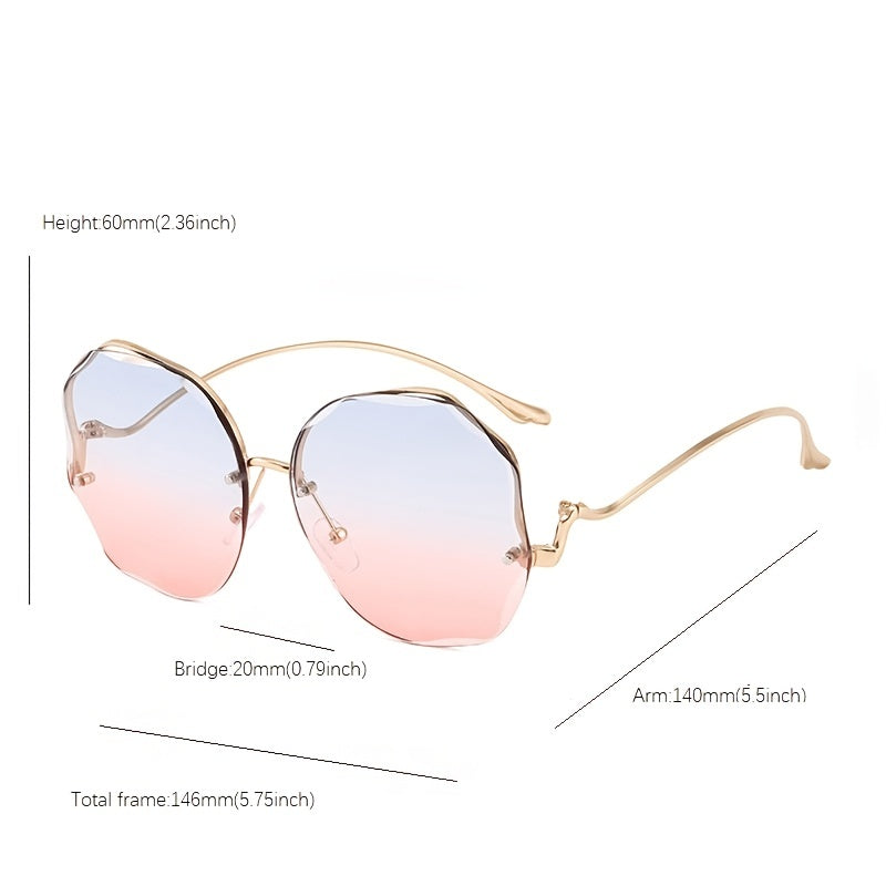 Izingilazi Ezingenasici Ze-Trendy Gradient Rimless Zabesifazane – Amafreyimu Womklami Oyindilinga Oyisitayela