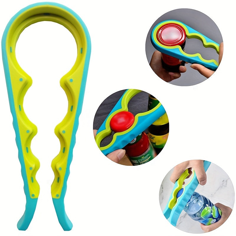 1pc Multifunctional Lid Opening Tool Four-in-one Twisting Lid Opening Canning Device Labor-saving Lid Opener Kitchen Life Supplies Bottle Opener Can Opener