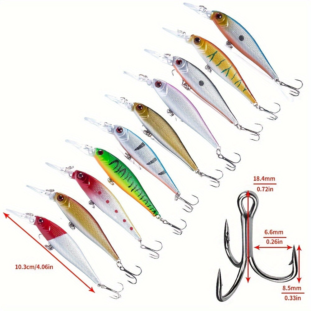 56-Piece Topwater Minnow Fishing Lures Kit - High-Performance Artificial Tackle with Realistic Crank Baits for Guaranteed Catch - Ideal for All Fish Species, Perfect for Beginners and Pros!