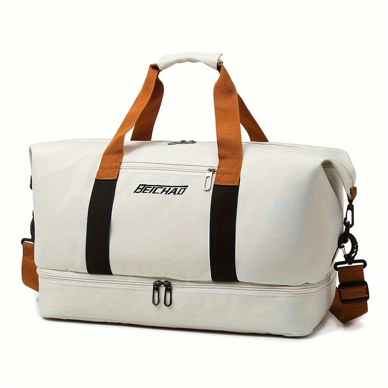 Travel Bag, Luggage Bag, Large Capacity Travel Bag with Wet and Dry Separation, Casual Outdoor Travel Tote, Women'S Fitness Yoga Bag, Weekend Overnight Bag