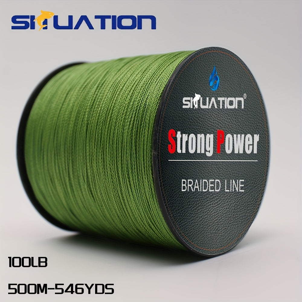 300/500M 4-Strand Multifilament PE Braided Fishing Line - Super Strong Anti-abrasion, Smooth Long Casting, 328/546YDS, 10/20/30/40/80LB (4.54/9.07/13.61/18.14/36.29KG) Pull, Durable and Reliable for Fishing Enthusiasts
