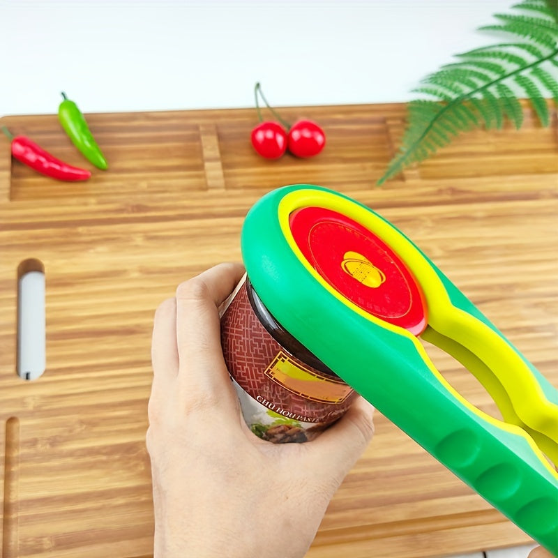 1pc Multifunctional Lid Opening Tool Four-in-one Twisting Lid Opening Canning Device Labor-saving Lid Opener Kitchen Life Supplies Bottle Opener Can Opener