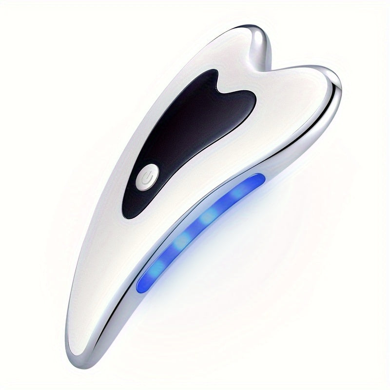 Electric gua sha tool, face neck body massager, two modes vibration heating massage tool, home convenient beauty instrument