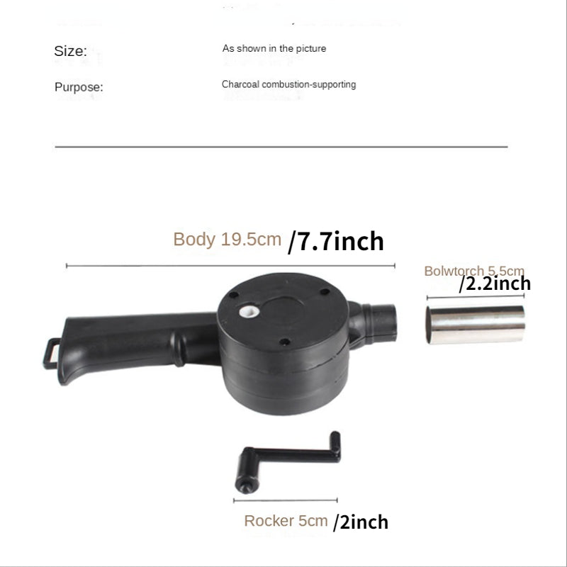 Portable Hand-Operated Blower For BBQ, Camping, And Fire Making - Efficient And Easy-to-Use Stove Accessory Christmas Gift