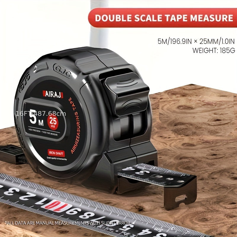AIRAJ Digital Tape Measure – High-Accuracy 3m/5m/7.5m, Dual Metric & Imperial Scale, Durable Rust-Proof Industrial Measuring Tool (Non-Laser)