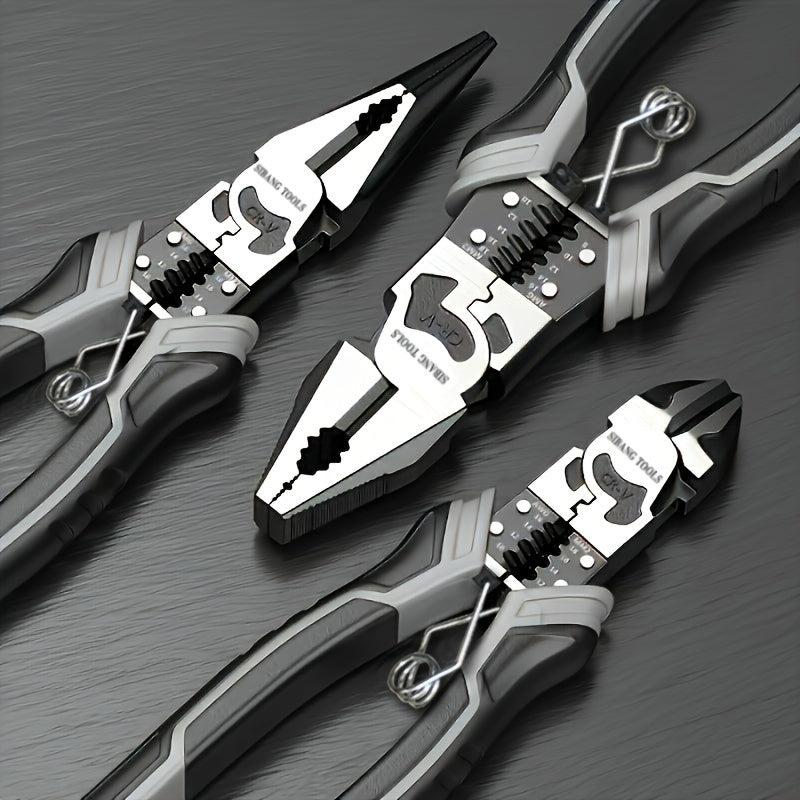 Multi-Function Combination Wire Cutter Pliers, Professional Hand Tool Automatic Wire Stripper Stripping Tools Wire Cutter, Industrial Grade Cutting Pliers With PVC Handle