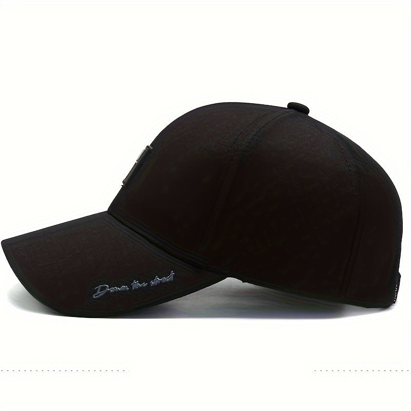 Stylish Letter Baseball Cap - Breathable, Adjustable, Unisex Sun Hat for Outdoor Enthusiasts - Perfect for Fishing, Mountaineering, Hiking, and Casual Wear
