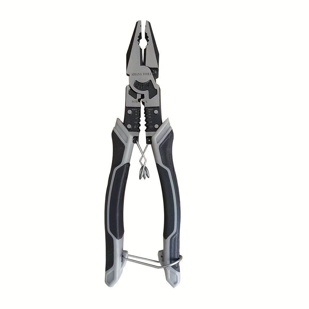 Multi-Function Combination Wire Cutter Pliers, Professional Hand Tool Automatic Wire Stripper Stripping Tools Wire Cutter, Industrial Grade Cutting Pliers With PVC Handle