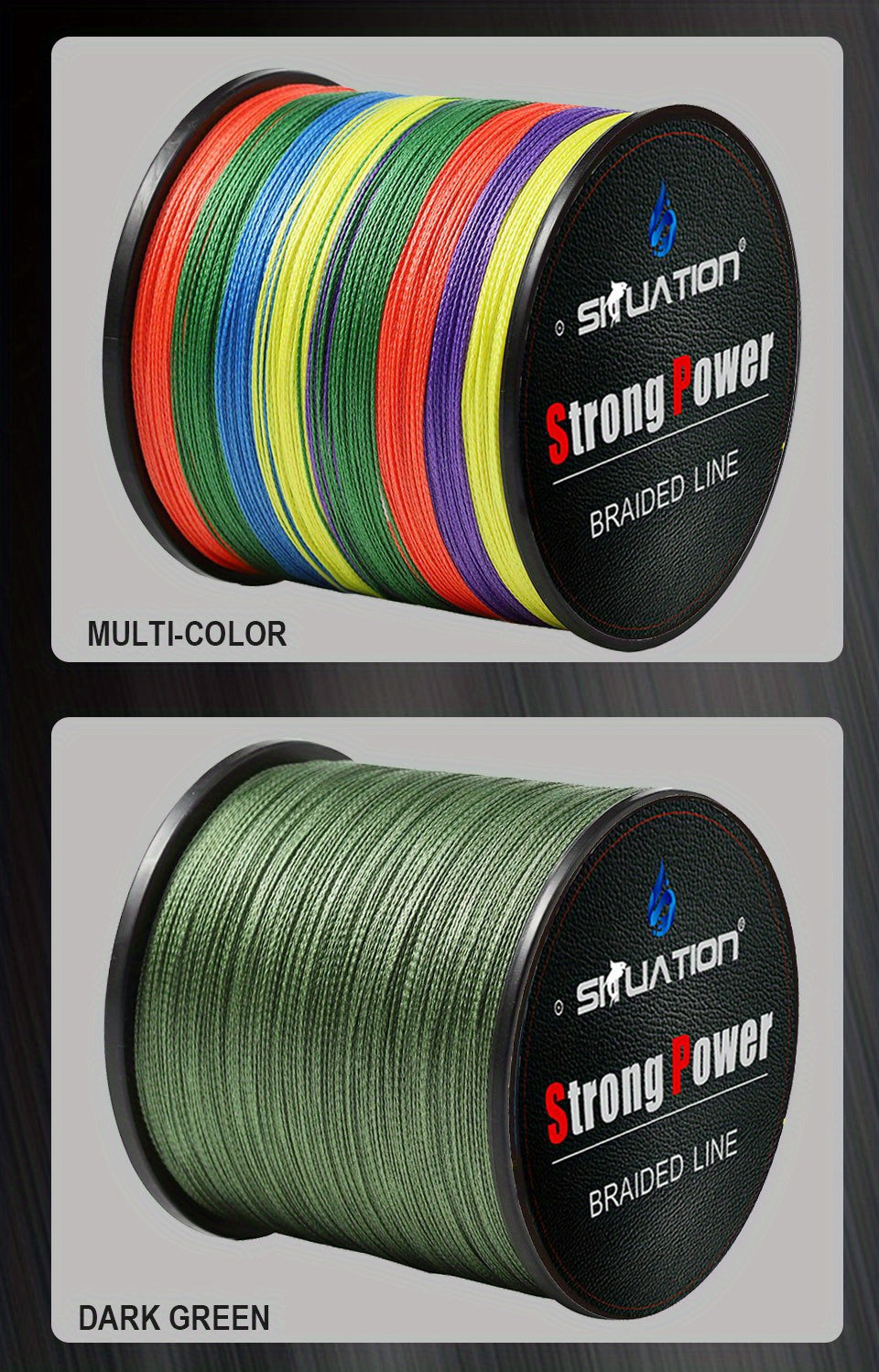 500m/1640ft Multifilament Fishing Line - Wear Resistant, 4-Strand PE Anti-abrasion Braided, Smooth Long Casting, 10/20/30/40/80LB (4.54/9.07/13.61/18.14/36.29KG) Pull Strength, Durable and Abrasion-Resistant for Fishing Enthu