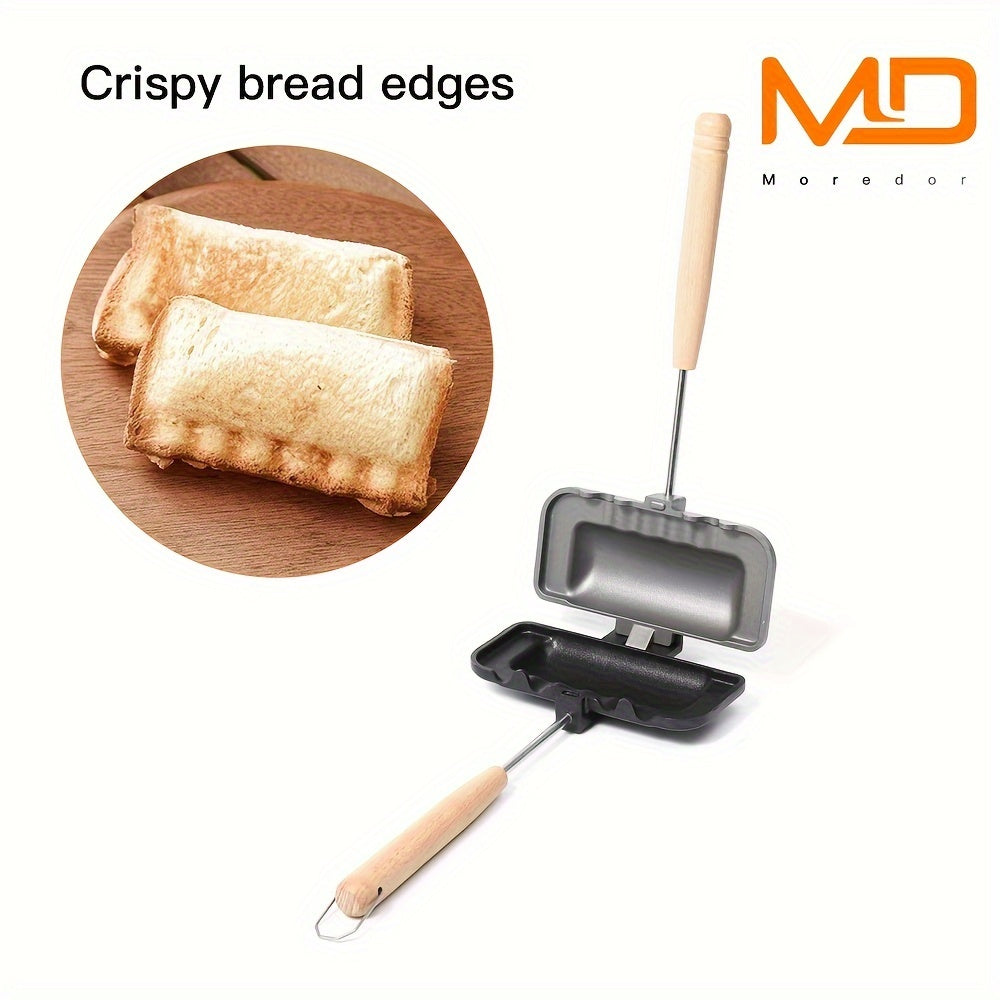 1pc Double Sided Non-Stick Sandwich Maker - Perfect For Breakfast, Paninis, Waffles, And Hamburgers - Kitchen Gadget And Baking Tool For Home Kitchen