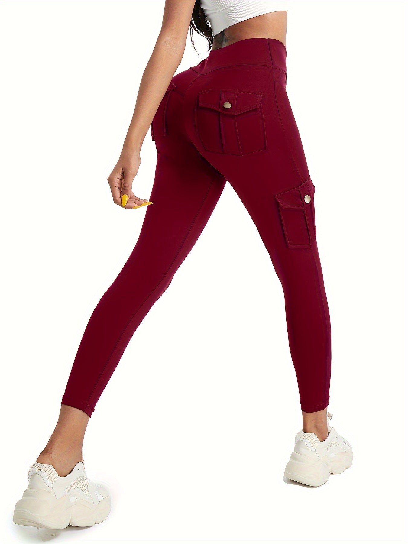 High-Waist Yoga Leggings with Multiple Pockets – Soft, Stretchy & Stylish for Running, Gym, and Everyday Wear