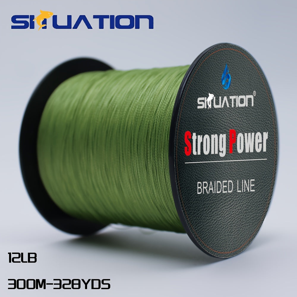 300/500M 4-Strand Multifilament PE Braided Fishing Line - Super Strong Anti-abrasion, Smooth Long Casting, 328/546YDS, 10/20/30/40/80LB (4.54/9.07/13.61/18.14/36.29KG) Pull, Durable and Reliable for Fishing Enthusiasts