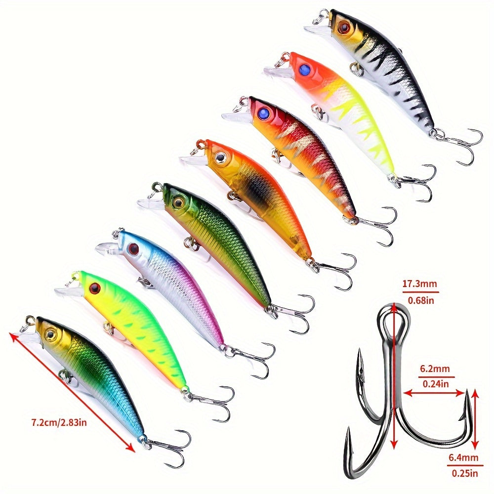 56-Piece Topwater Minnow Fishing Lures Kit - High-Performance Artificial Tackle with Realistic Crank Baits for Guaranteed Catch - Ideal for All Fish Species, Perfect for Beginners and Pros!