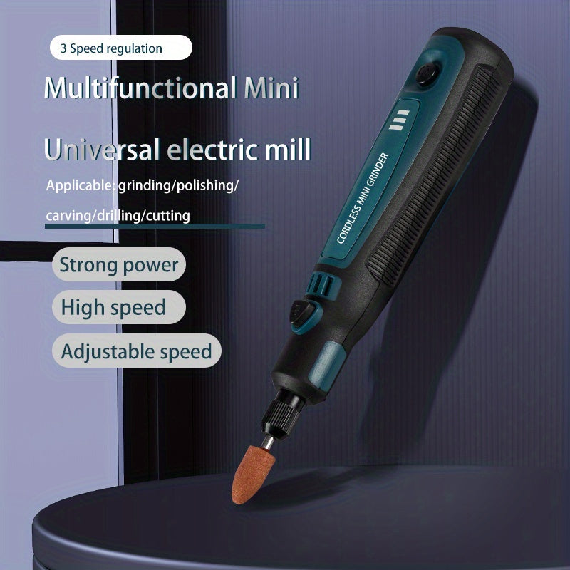 Mini Electric Grinder Pen Set – USB Rechargeable Handheld Engraving & Polishing Tool, Compact Rotary Grinder for Jade, Jewelry, Wood, and DIY Projects