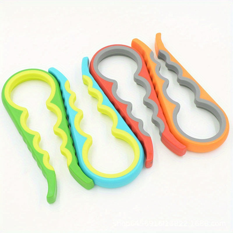 1pc Multifunctional Lid Opening Tool Four-in-one Twisting Lid Opening Canning Device Labor-saving Lid Opener Kitchen Life Supplies Bottle Opener Can Opener