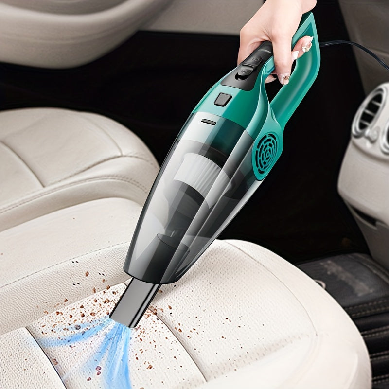 12V Car Vacuum Cleaner with Strong Suction, 3-5m Cord, 4 Cleaning Modes & 2 Nozzles - Compact Handheld Design for Car Interior, Pet Hair, Dust, and Debris Removal, Vacuum Cleaner for Car, Pet Hair Remover, Modern Aesthetic, D