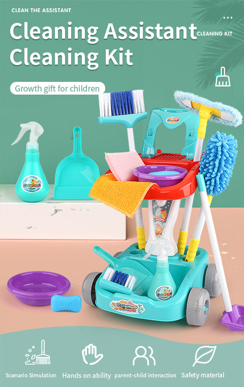 Kids’ Broom & Dustpan Toy Set – Realistic Home Cleaning Simulation, Fun Floor Sweeping Playset for Children, Perfect Birthday & Christmas Gift