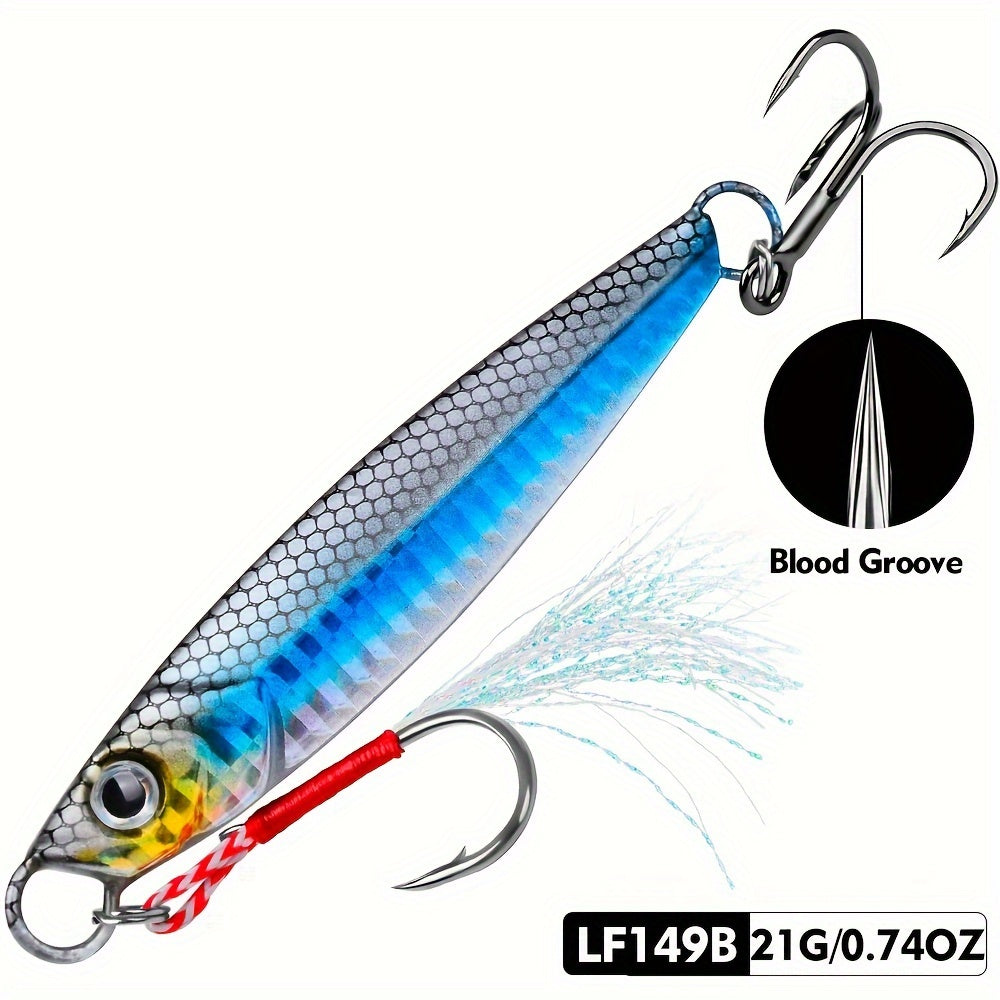 17g-60g PROBEROS Premium Metal Jig Fishing Lure - Versatile Sizes for Bass, Trout & More with Long Casting Distance