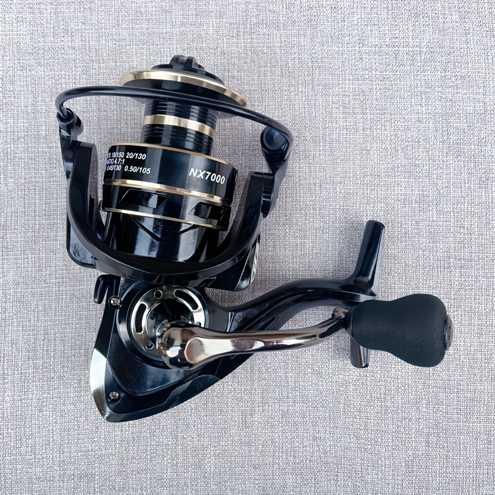 1pc 14 Ball Bearings Two Colors Metal Spinning Fishing Reel For Long Casting & Freshwater Fishing