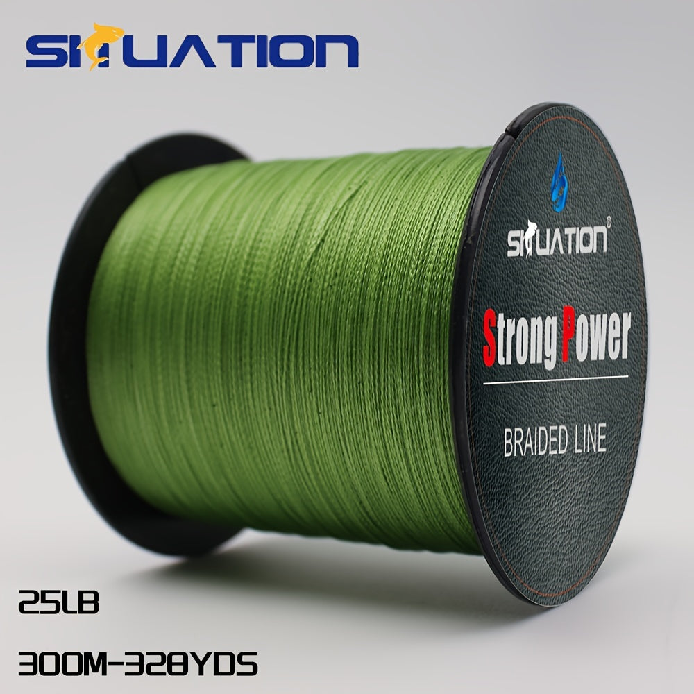300/500M 4-Strand Multifilament PE Braided Fishing Line - Super Strong Anti-abrasion, Smooth Long Casting, 328/546YDS, 10/20/30/40/80LB (4.54/9.07/13.61/18.14/36.29KG) Pull, Durable and Reliable for Fishing Enthusiasts