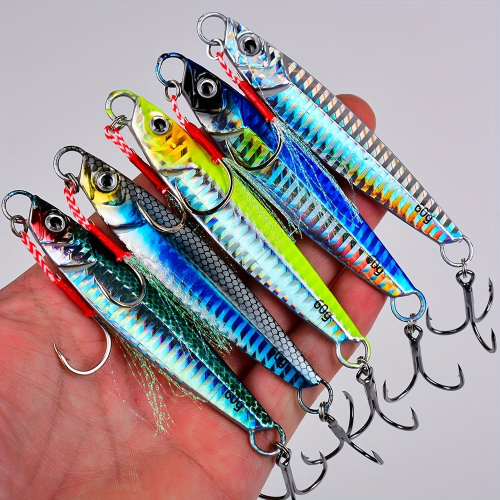 17g-60g PROBEROS Premium Metal Jig Fishing Lure - Versatile Sizes for Bass, Trout & More with Long Casting Distance
