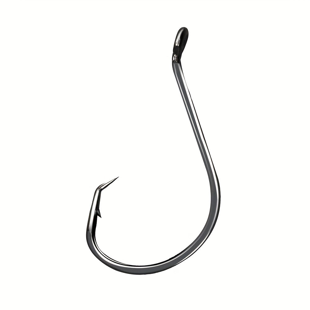 50/150pcs Premium Octopus Circle Barbed Hooks - High-Quality Offset Fishing Hooks for Catfish, Freshwater Fishing Tackle - Durable, Corrosion-Resistant, and Sharp Hooks in Various Sizes (1/0, 2/0, 3/0, 4/0, 5/0, 6/0)