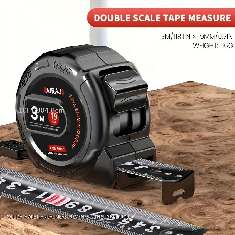 AIRAJ Digital Tape Measure – High-Accuracy 3m/5m/7.5m, Dual Metric & Imperial Scale, Durable Rust-Proof Industrial Measuring Tool (Non-Laser)