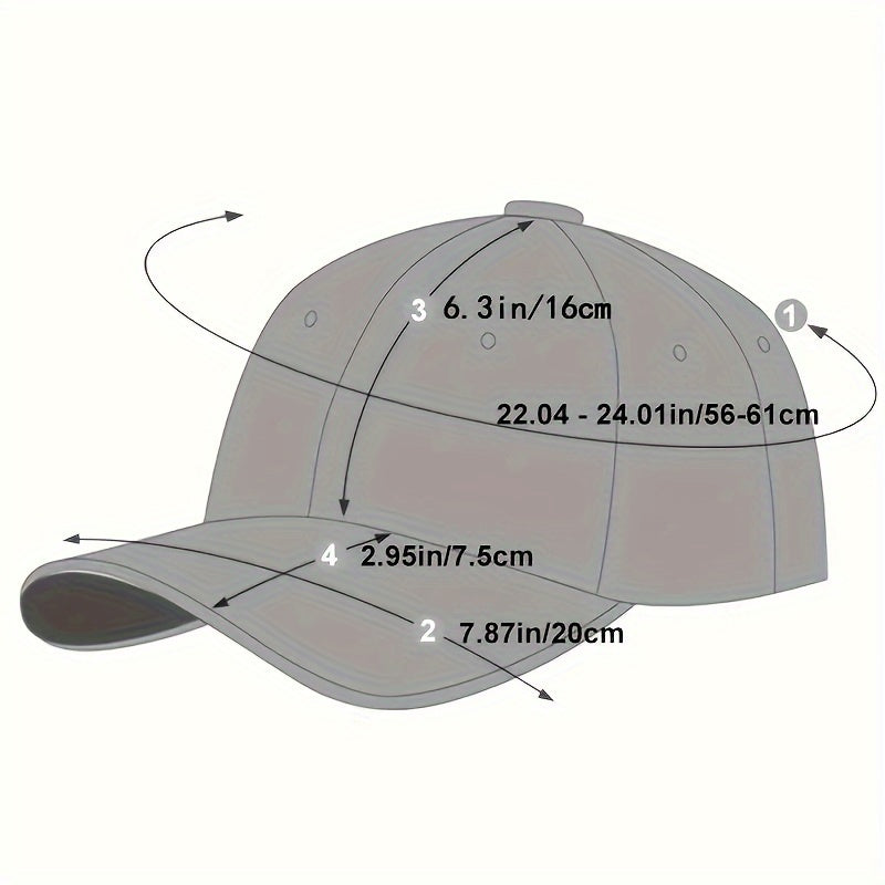 Stylish Letter Baseball Cap - Breathable, Adjustable, Unisex Sun Hat for Outdoor Enthusiasts - Perfect for Fishing, Mountaineering, Hiking, and Casual Wear