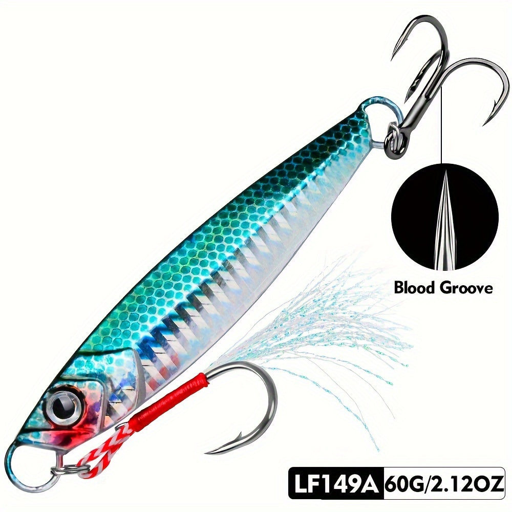 17g-60g PROBEROS Premium Metal Jig Fishing Lure - Versatile Sizes for Bass, Trout & More with Long Casting Distance