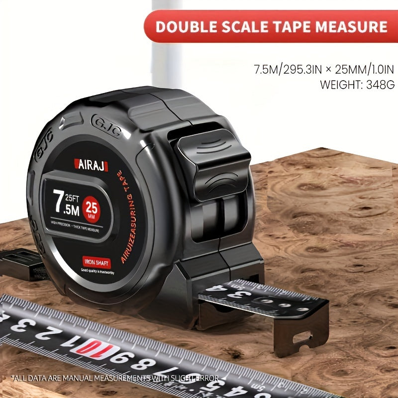 AIRAJ Digital Tape Measure – High-Accuracy 3m/5m/7.5m, Dual Metric & Imperial Scale, Durable Rust-Proof Industrial Measuring Tool (Non-Laser)