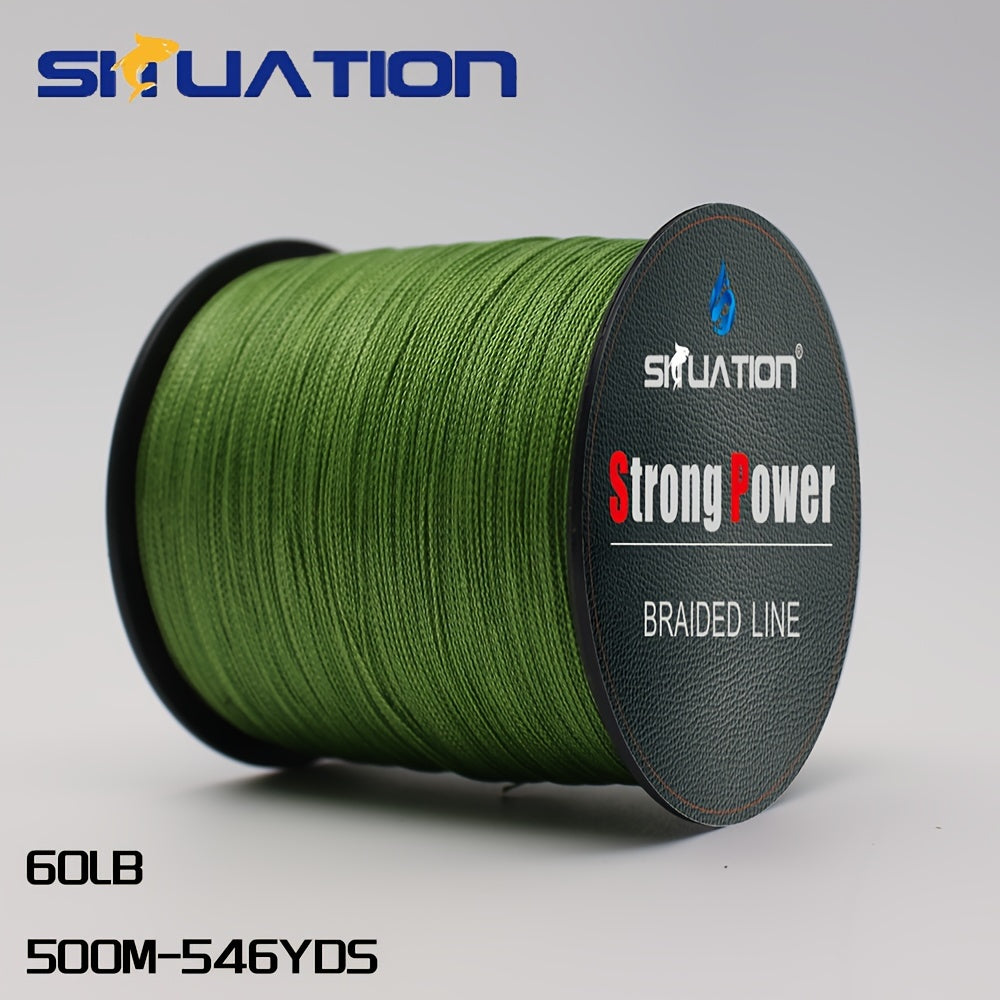 300/500M 4-Strand Multifilament PE Braided Fishing Line - Super Strong Anti-abrasion, Smooth Long Casting, 328/546YDS, 10/20/30/40/80LB (4.54/9.07/13.61/18.14/36.29KG) Pull, Durable and Reliable for Fishing Enthusiasts